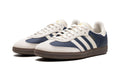 adidas Samba OG Sneakers - Navy Blue and Cream with Dark Brown Gum Sole