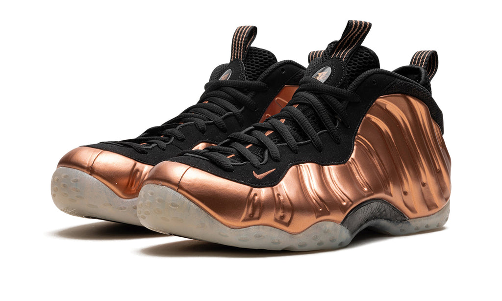 Nike Air Foamposite One Sneakers - Metallic Copper and Black with Translucent-Look Outsole