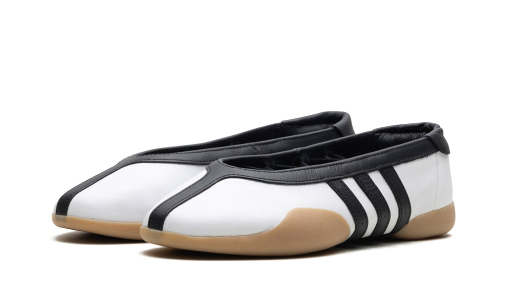 adidas Taekwondo Mei Ballet Flats - White and Black with Gum Sole