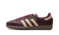 adidas Samba OG Sneakers - Burgundy & Beige with Brown Gum Sole