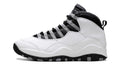 Air Jordan 10 Retro Sneakers - White/Black with Grey Lace Loops
