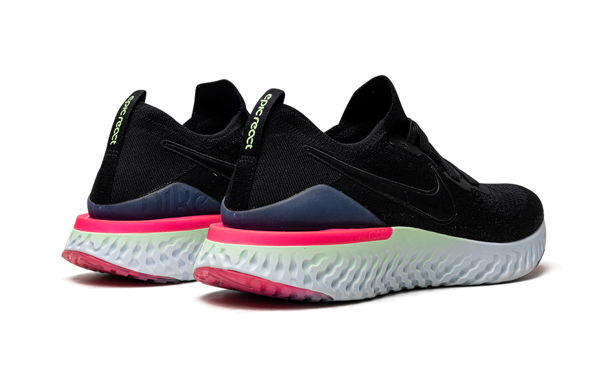 EPIC REACT FLYKNIT 2 MNS WMNS "Black Sapphire Hyper Pink" BQ8927 003