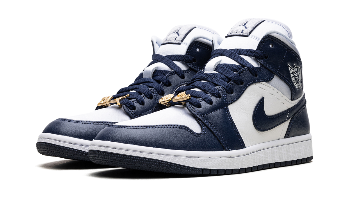 Jordan 1 Mid WMNS "Football Grey White Midnight Navy" FZ8777 044