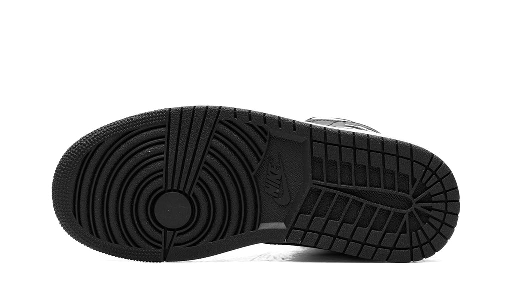 Air Jordan 1 Mid Sneakers - Black and White with Black Outsole