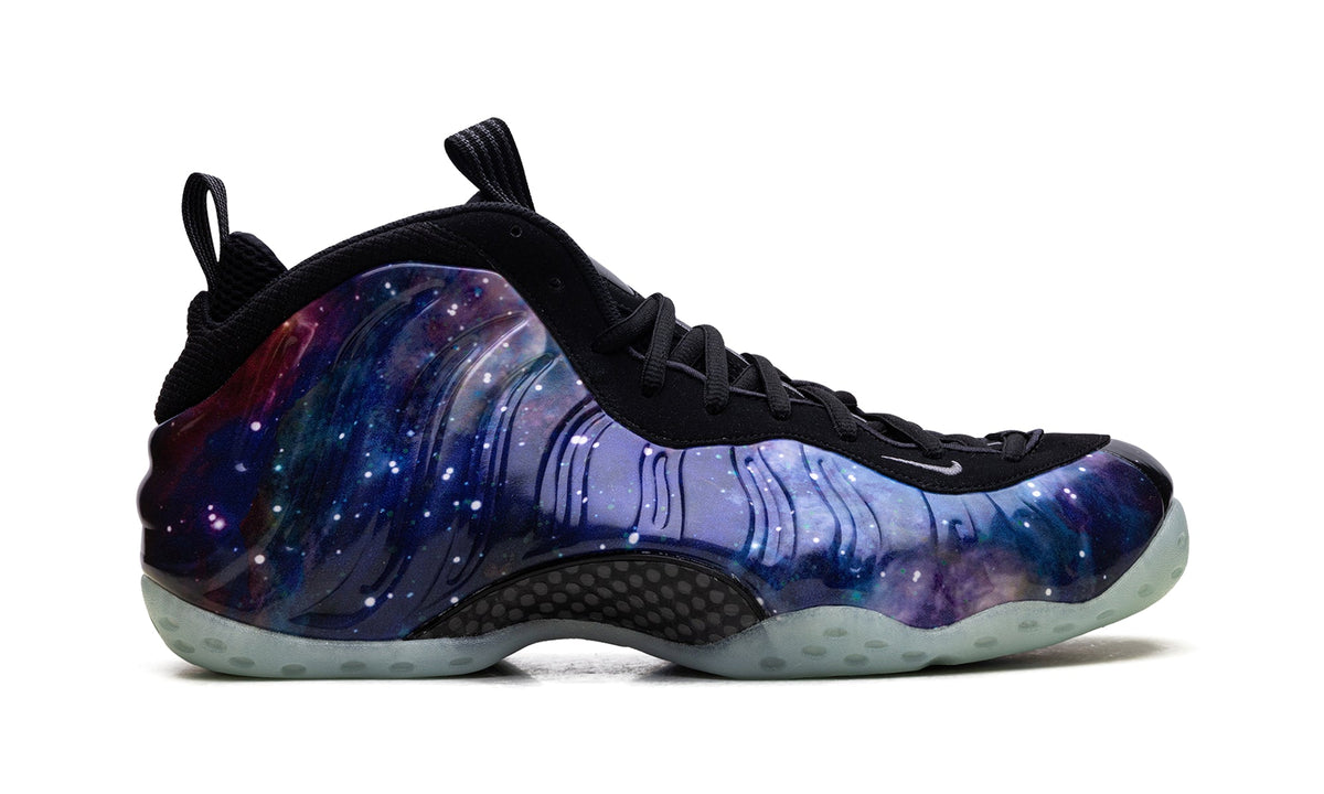 Nike Air Foamposite One Galaxy Sneakers - Blue and Purple with Black Details