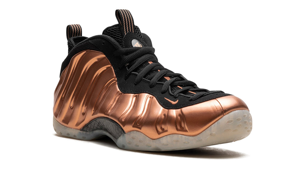 Nike Air Foamposite One Sneakers - Metallic Copper and Black with Translucent-Look Outsole