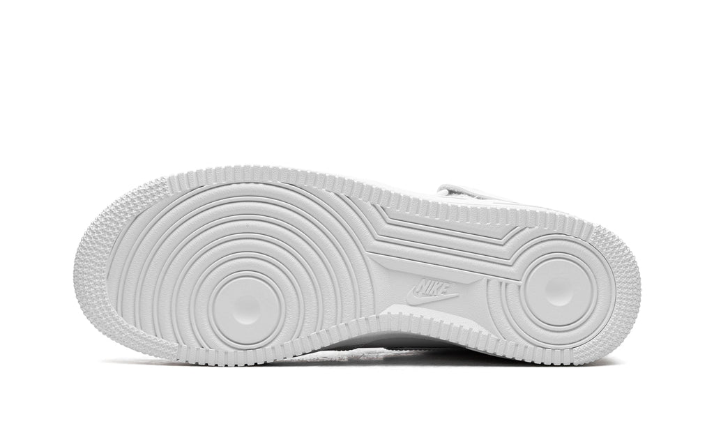 Nike Air Force 1 Mid Sneakers - White with Red Supreme Logo Detail