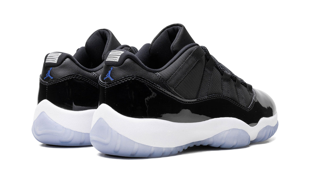 Air Jordan 11 Retro Low Sneakers - Black, White and Concord Blue Details