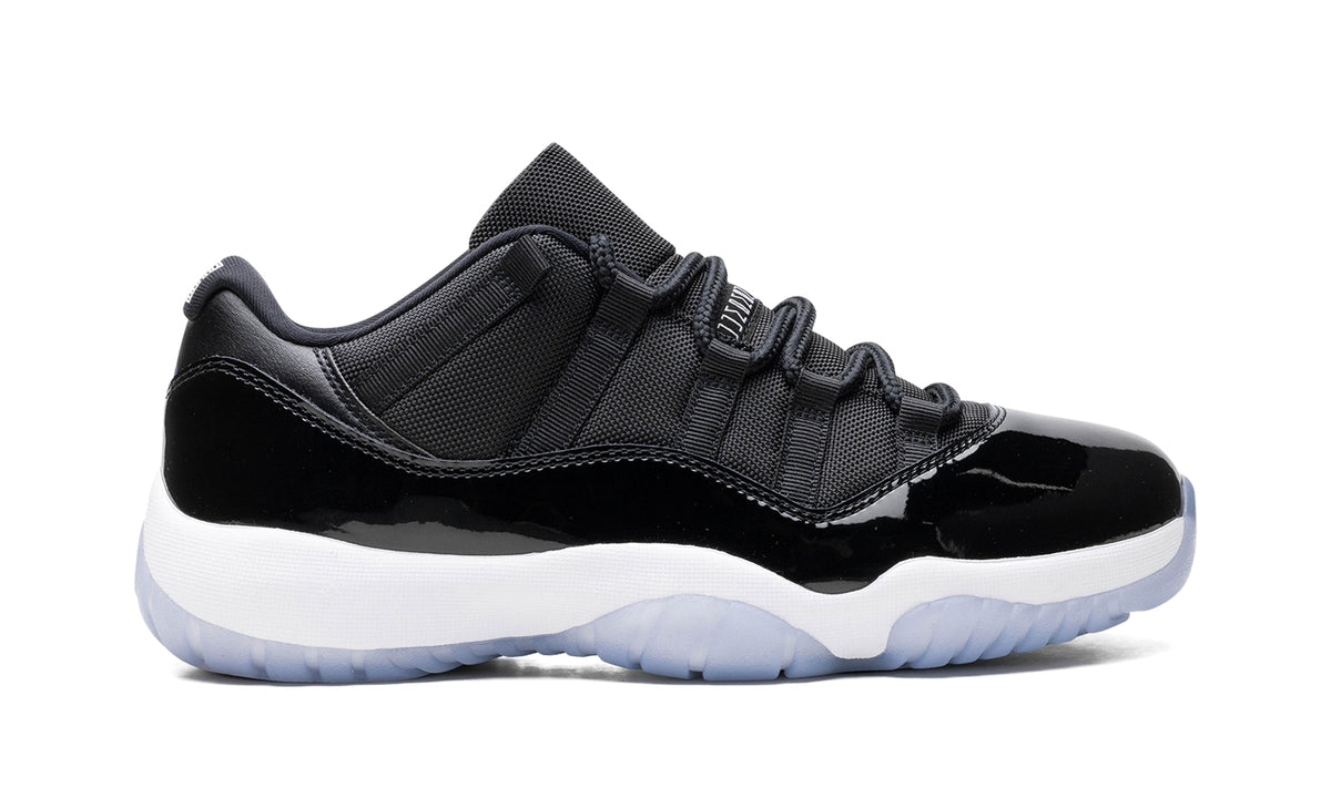 Air Jordan 11 Retro Low Sneakers - Black, White and Concord Blue Details