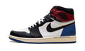 Air Jordan 1 High OG Sneakers - Black, White, Red and Blue with Contrast Stitching