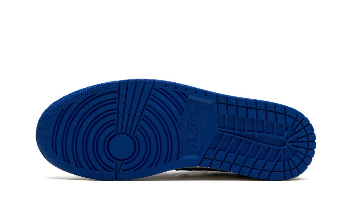 Air Jordan 1 Retro Low OG Sneakers - Royal Blue and White with Black Swooshes