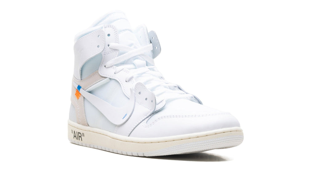 Air Jordan 1 High Top Sneakers in White & Grey