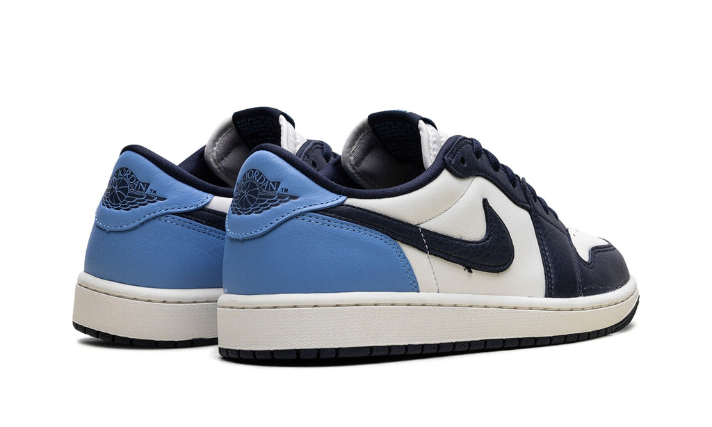 Air Jordan 1 Low Sneakers in Black, White & Royal Blue