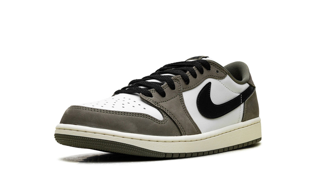 Air Jordan 1 Low Sneakers - Olive Grey/White/Black with Cream Midsole