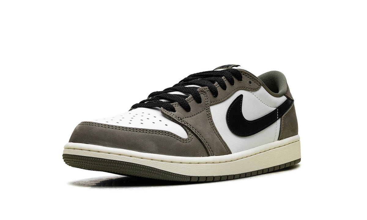 Air Jordan 1 Low Sneakers - Olive Grey/White/Black with Cream Midsole