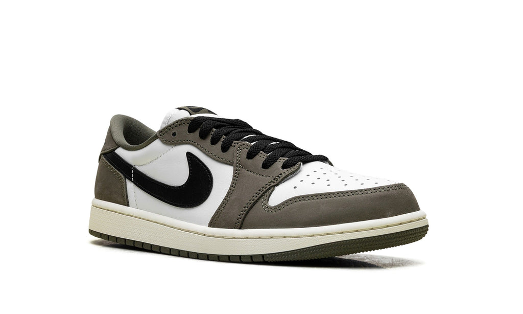 Air Jordan 1 Low Sneakers - Olive Grey/White/Black with Cream Midsole