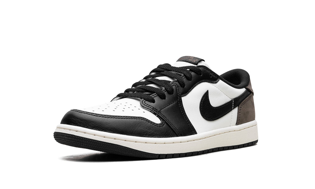 Air Jordan 1 Low OG Sneakers - Black, White & Brown with Off-White Midsole