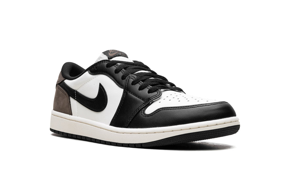 Air Jordan 1 Low OG Sneakers - Black, White & Brown with Off-White Midsole