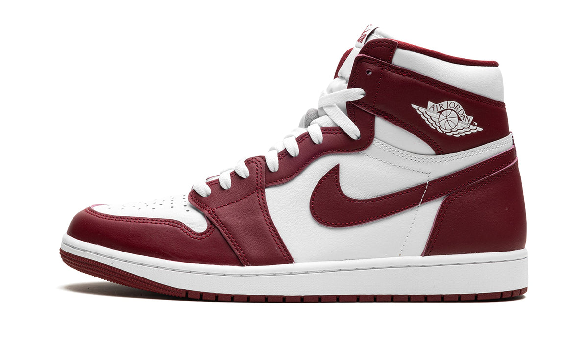 Air Jordan 1 Retro High OG Sneakers - Burgundy and White