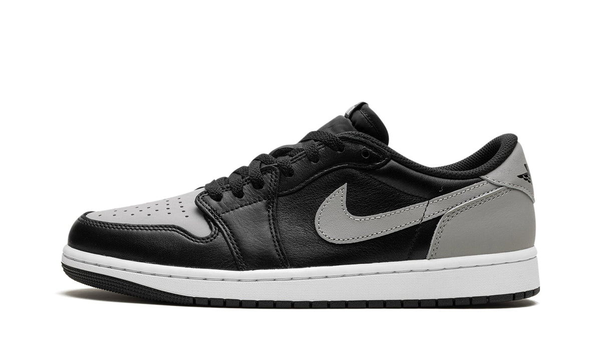 Air Jordan 1 Retro Low OG Sneakers - Black and Gray with White Midsole