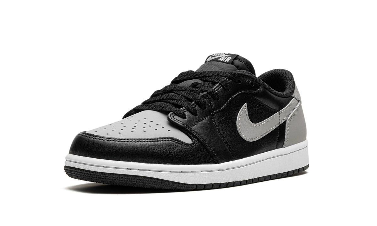 Air Jordan 1 Retro Low OG Sneakers - Black and Gray with White Midsole