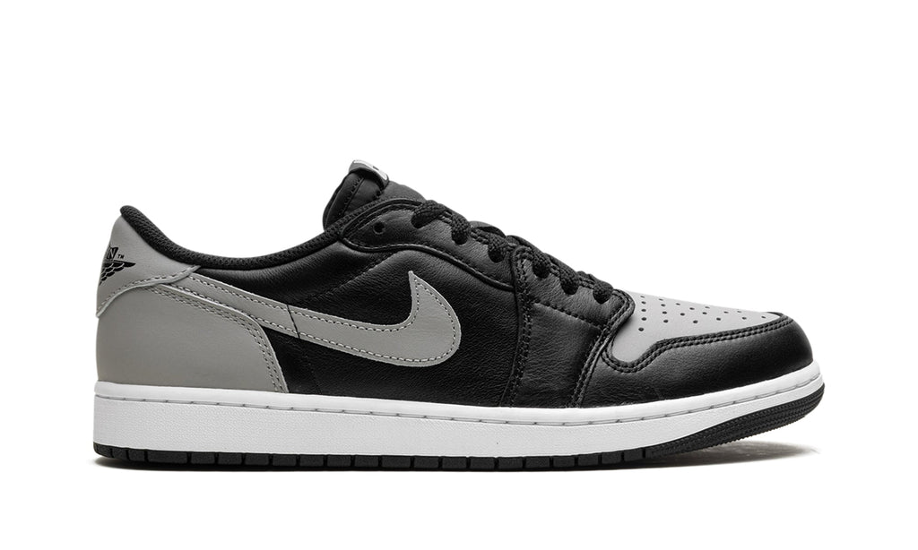 Air Jordan 1 Retro Low OG Sneakers - Black and Gray with White Midsole