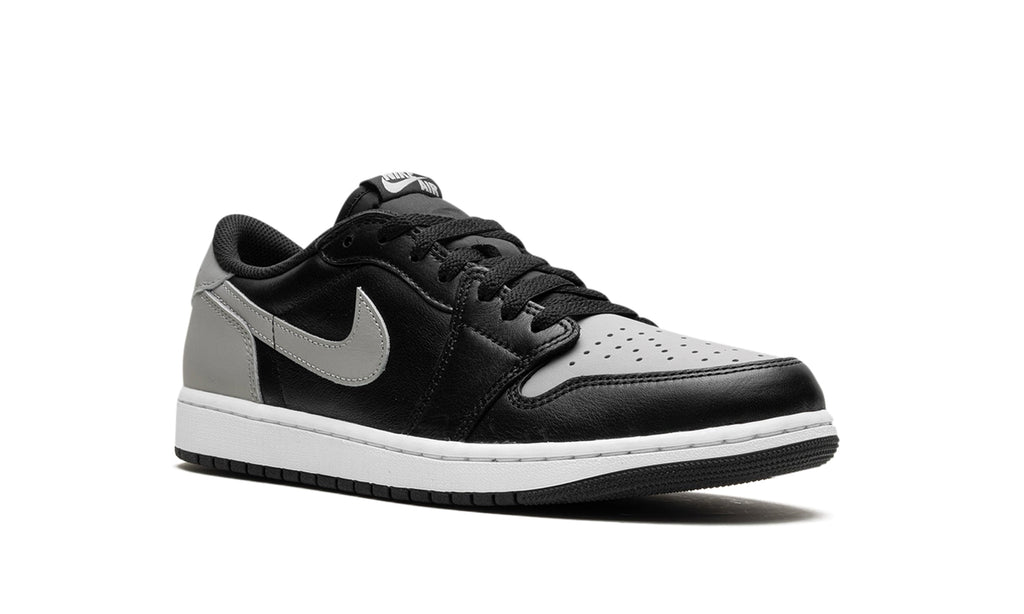 Air Jordan 1 Retro Low OG Sneakers - Black and Gray with White Midsole