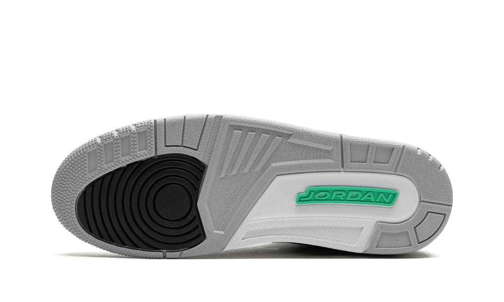 Air Jordan 3 Retro Sneakers - Black and Grey with Mint Green Accents