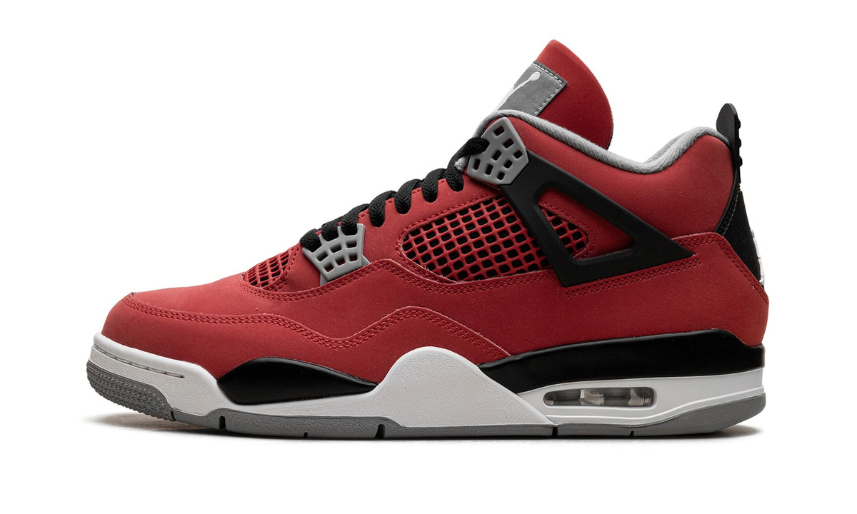 Air Jordan 4 Sneakers – Red, Black & Grey