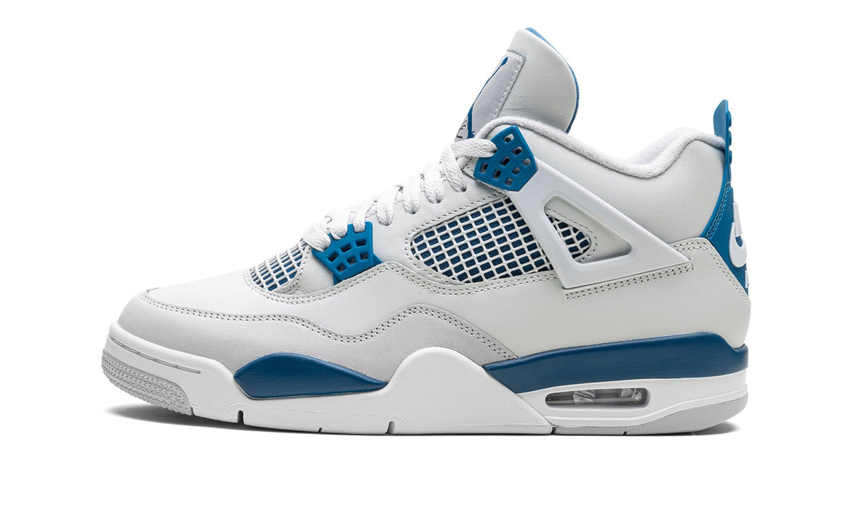 Air Jordan 4 Sneakers – White & Blue