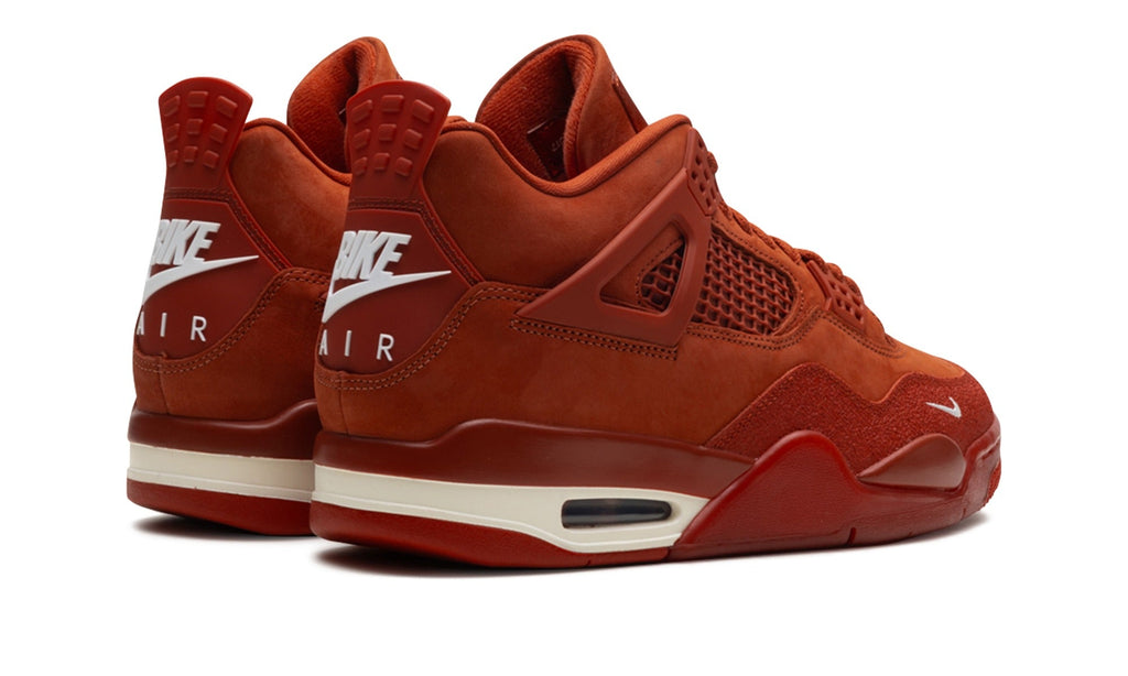 Air Jordan 4 Sneakers - Rust Red with White Nike Air Details