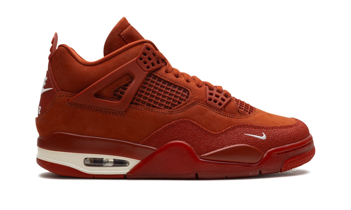 Air Jordan 4 Sneakers - Rust Red with White Nike Air Details