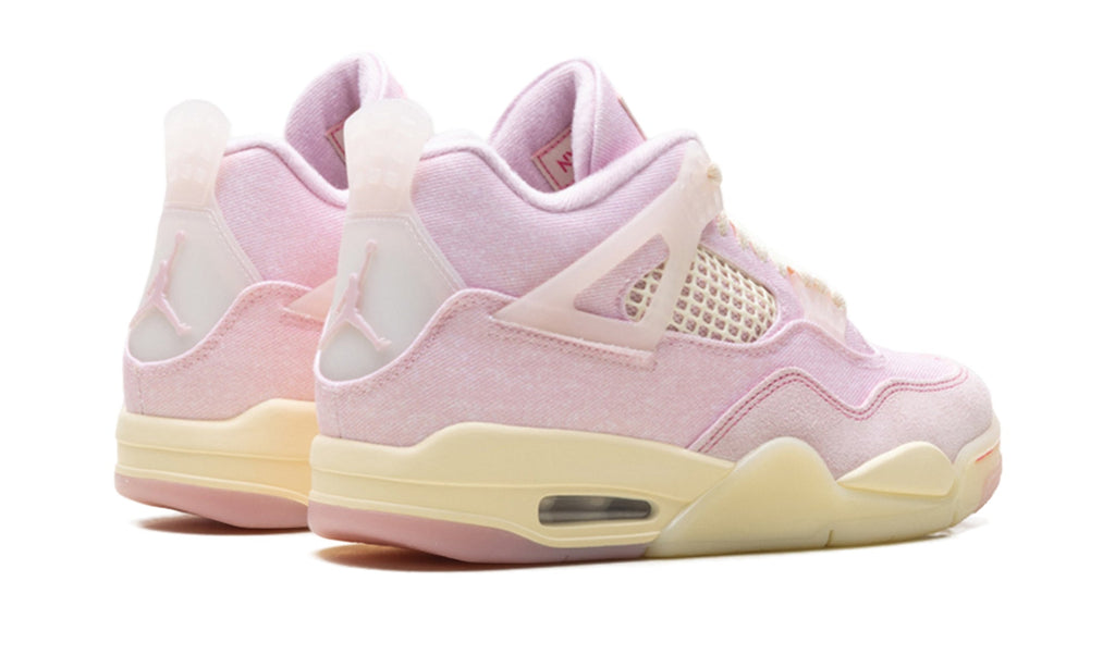Air Jordan 4 Retro Sneakers - Pastel Pink and Cream