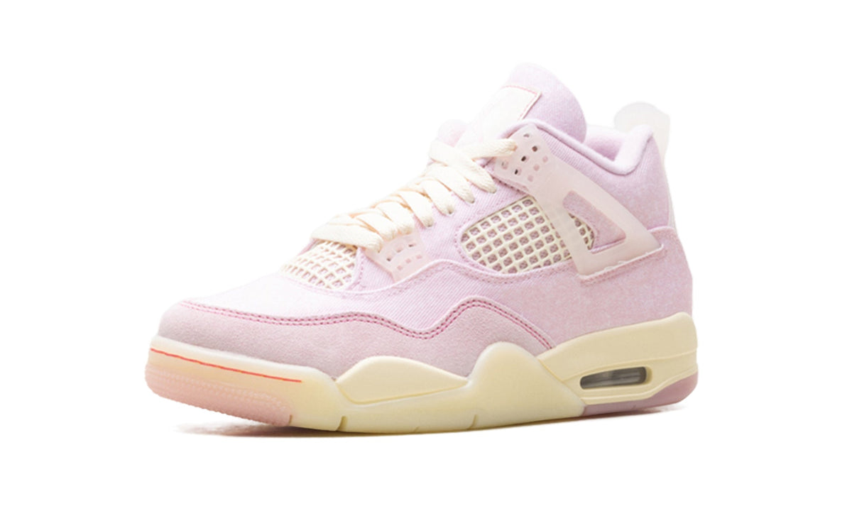 Air Jordan 4 Retro Sneakers - Pastel Pink and Cream