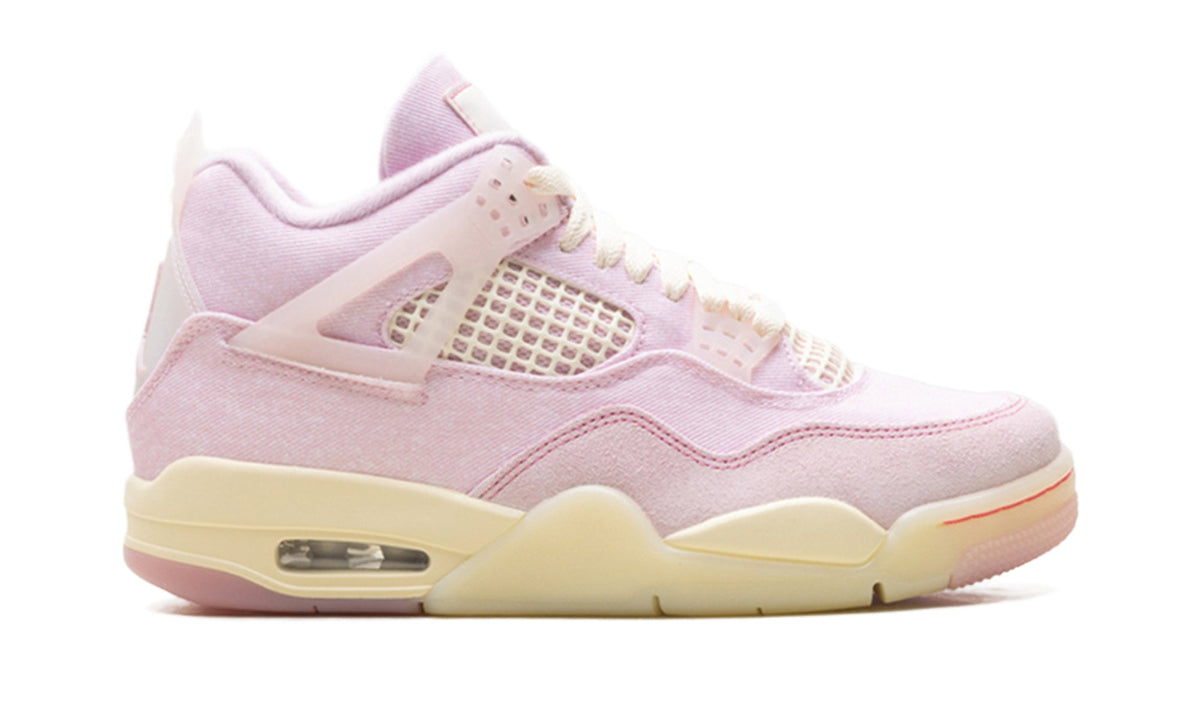 Air Jordan 4 Retro Sneakers - Pastel Pink and Cream