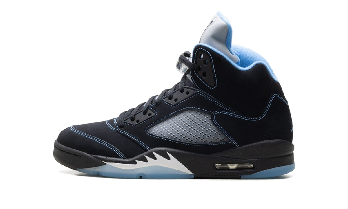Air Jordan 5 High-Top Sneakers – Black, Light Blue & Silver