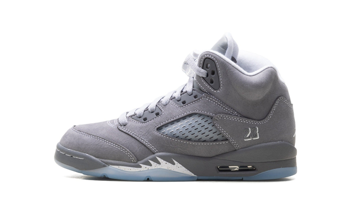 Air Jordan 5 High-Top Sneakers - Gray & Ice Blue