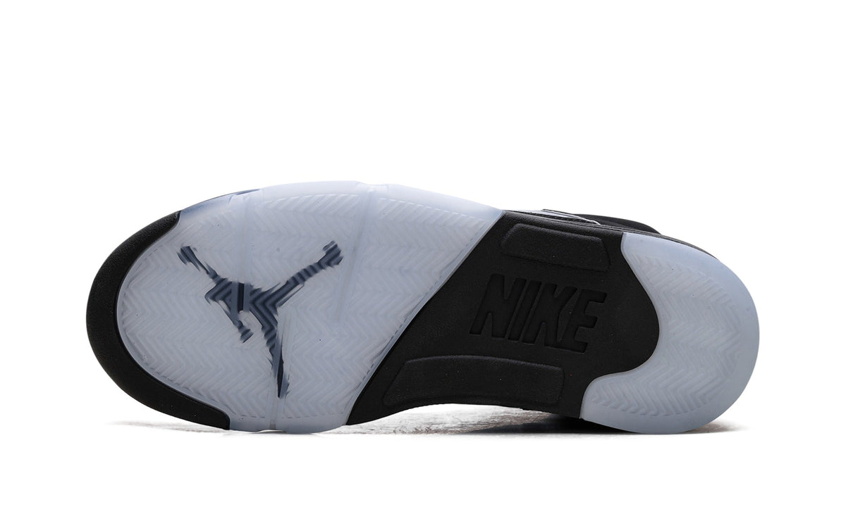 Air Jordan 5 Sneakers – Black & Metallic Silver