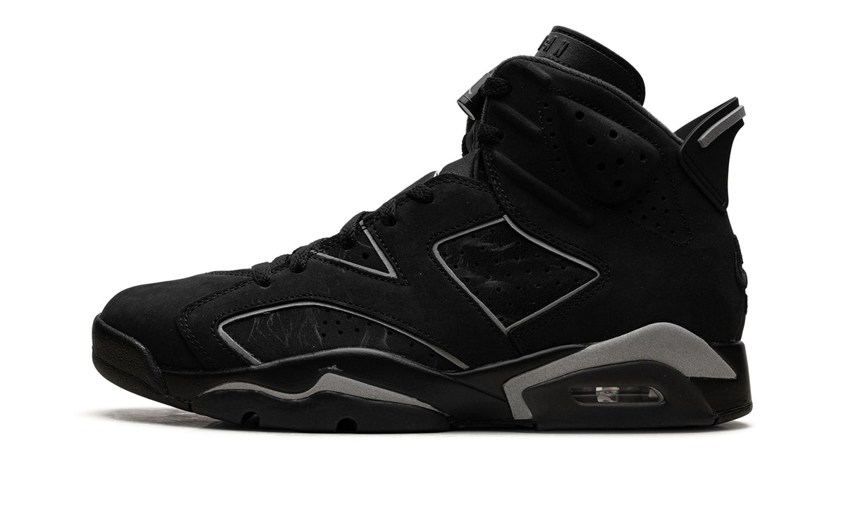 Air Jordan 6 Retro “Chrome” Sneakers – Black & Metallic Silver