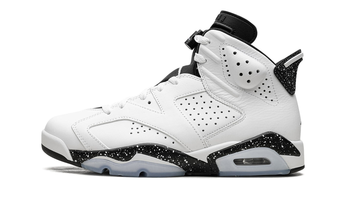 Air Jordan 6 Retro Sneakers - White & Black with Speckled Midsole