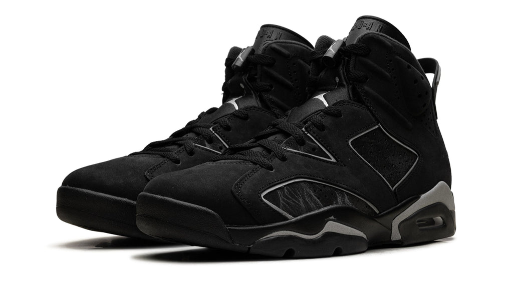 Air Jordan 6 Retro “Chrome” Sneakers – Black & Metallic Silver