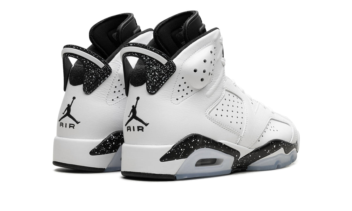 Air Jordan 6 Retro Sneakers - White & Black with Speckled Midsole