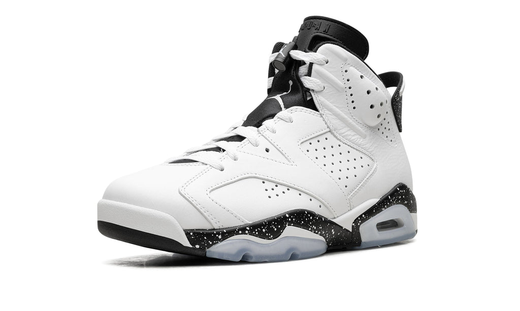 Air Jordan 6 Retro Sneakers - White & Black with Speckled Midsole