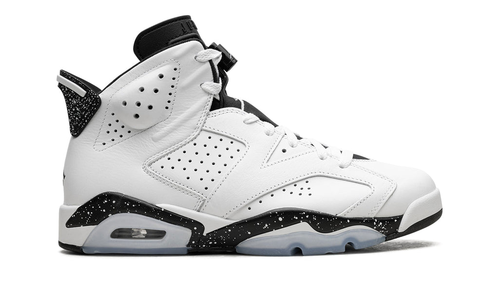 Air Jordan 6 Retro Sneakers - White & Black with Speckled Midsole