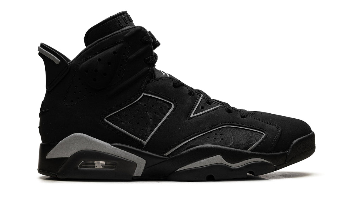 Air Jordan 6 Retro “Chrome” Sneakers – Black & Metallic Silver