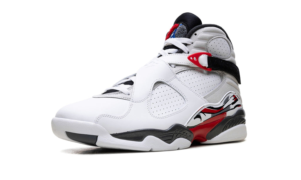 Air Jordan 8 Sneakers – White, Black & Red