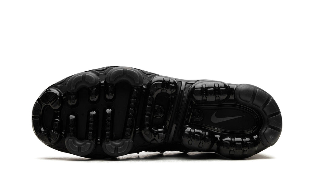 Nike Air VaporMax Plus Sneakers - All Black with Glossy Cage and Visible Air Sole