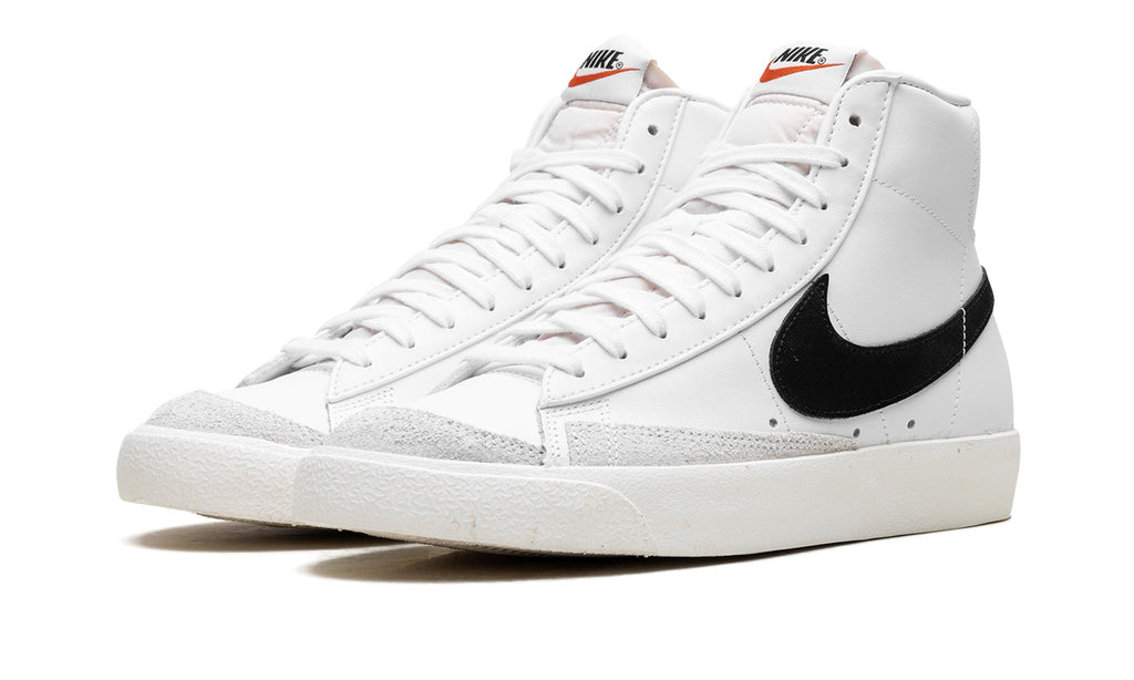 Nike Blazer Mid '77 Vintage Sneakers - White/Black with Light Grey Overlays