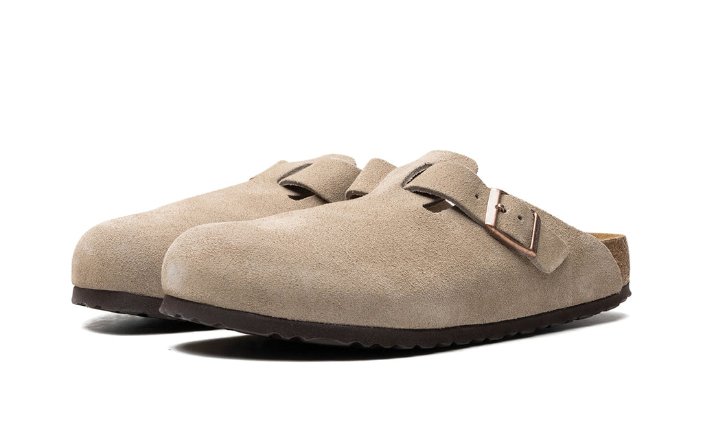Birkenstock Boston Buckle Clogs - Taupe