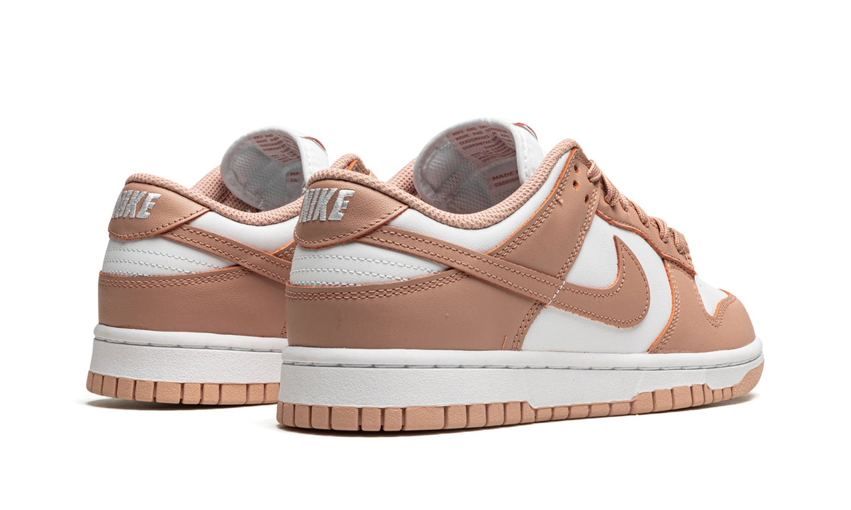 Nike Dunk Low Sneakers - Peach Pink and White